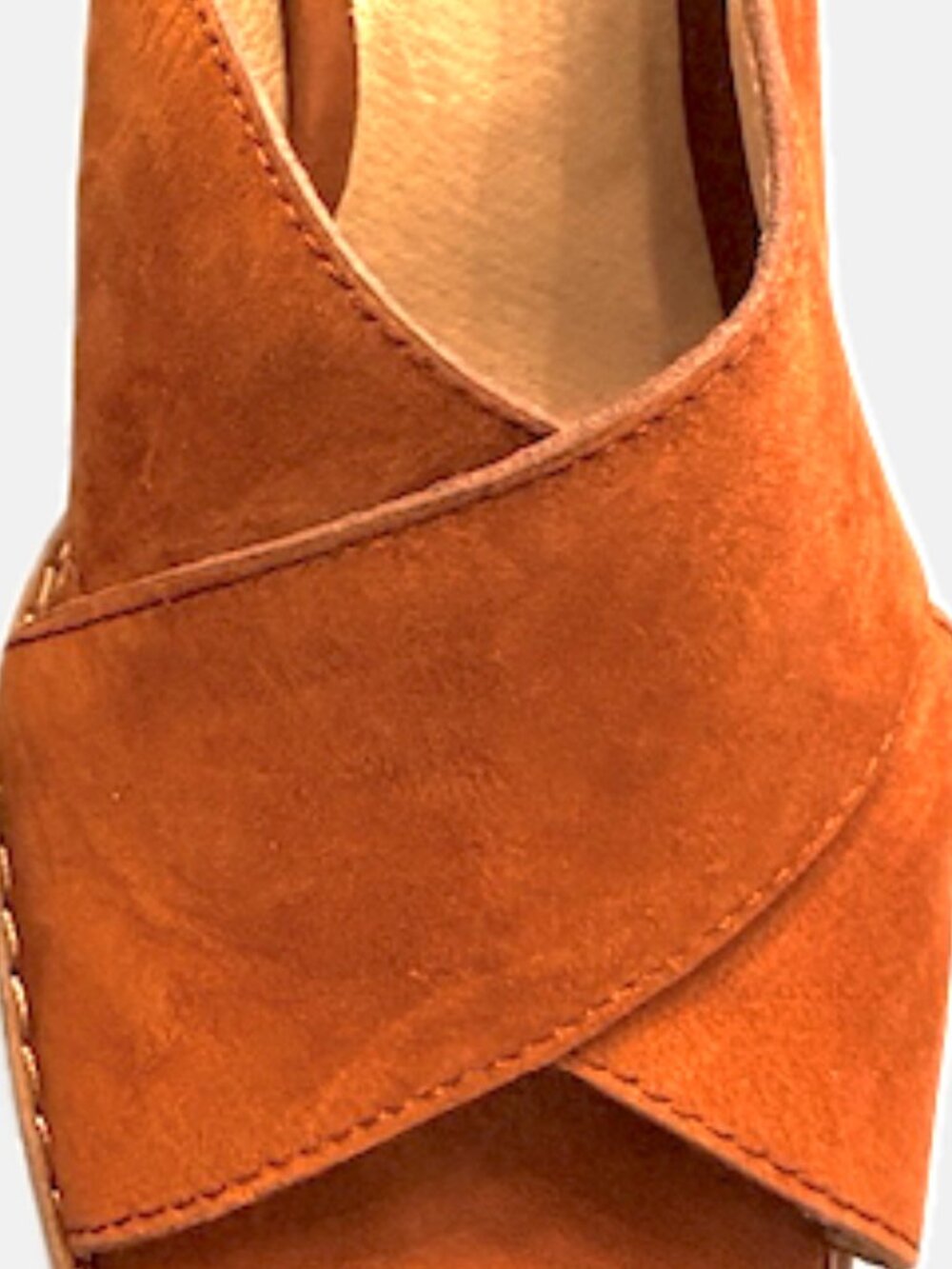 Madewell "Ruthie" Women's Crisscross Sandal in Nubuck Leather Suede-Size 6 - Picture 4 of 12